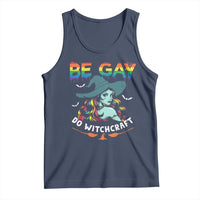 Funny Halloween LGBT Tank Top Be Gay Do Witchcraft Rainbow Witch