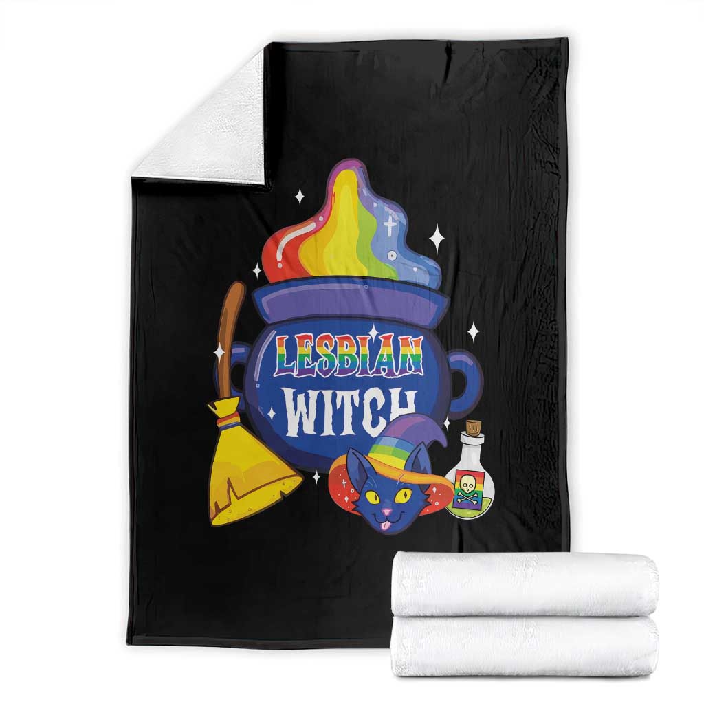 Funny Halloween LGBT Throw Blanket I'm The Lesbian Witch - Wonder Print Shop