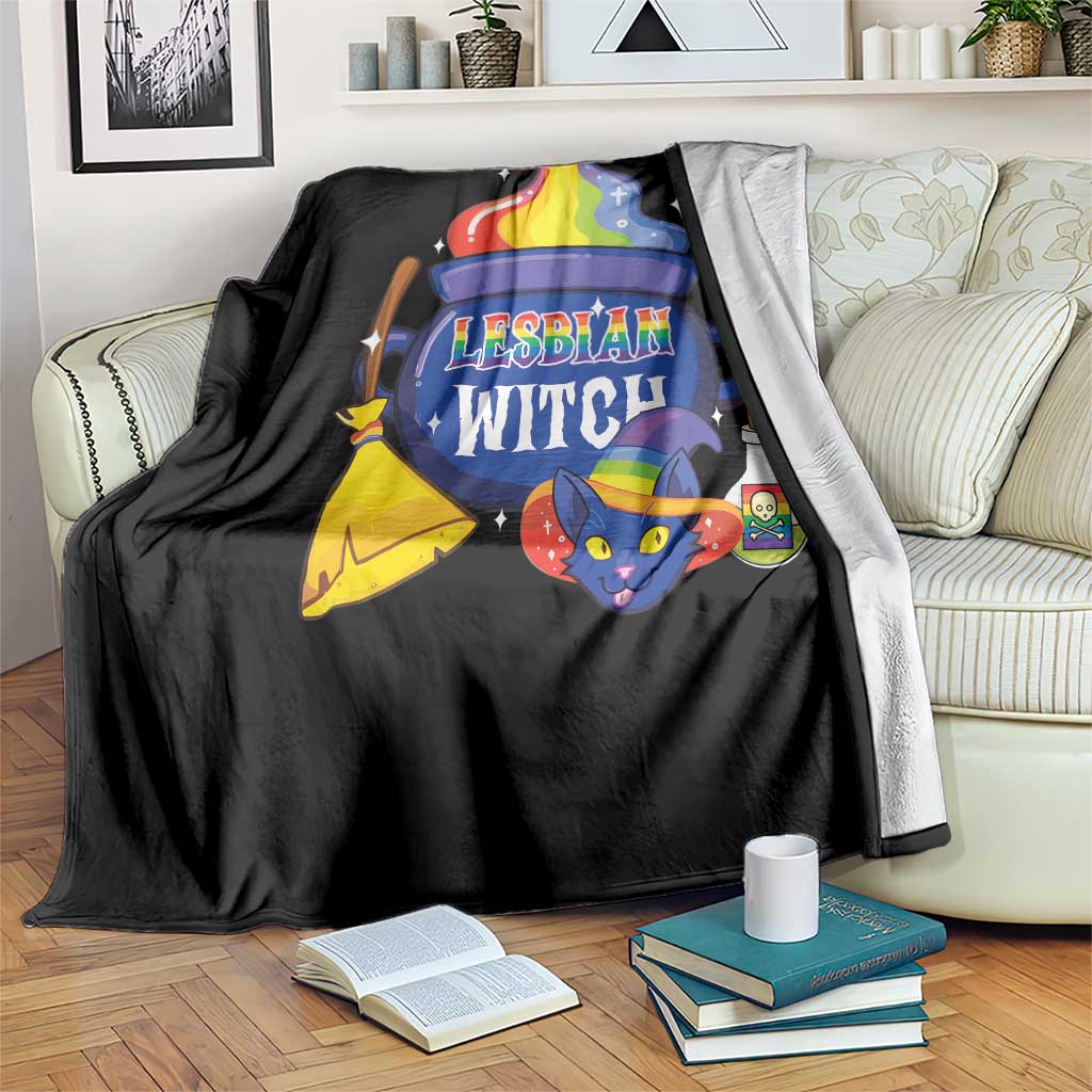 Funny Halloween LGBT Throw Blanket I'm The Lesbian Witch - Wonder Print Shop