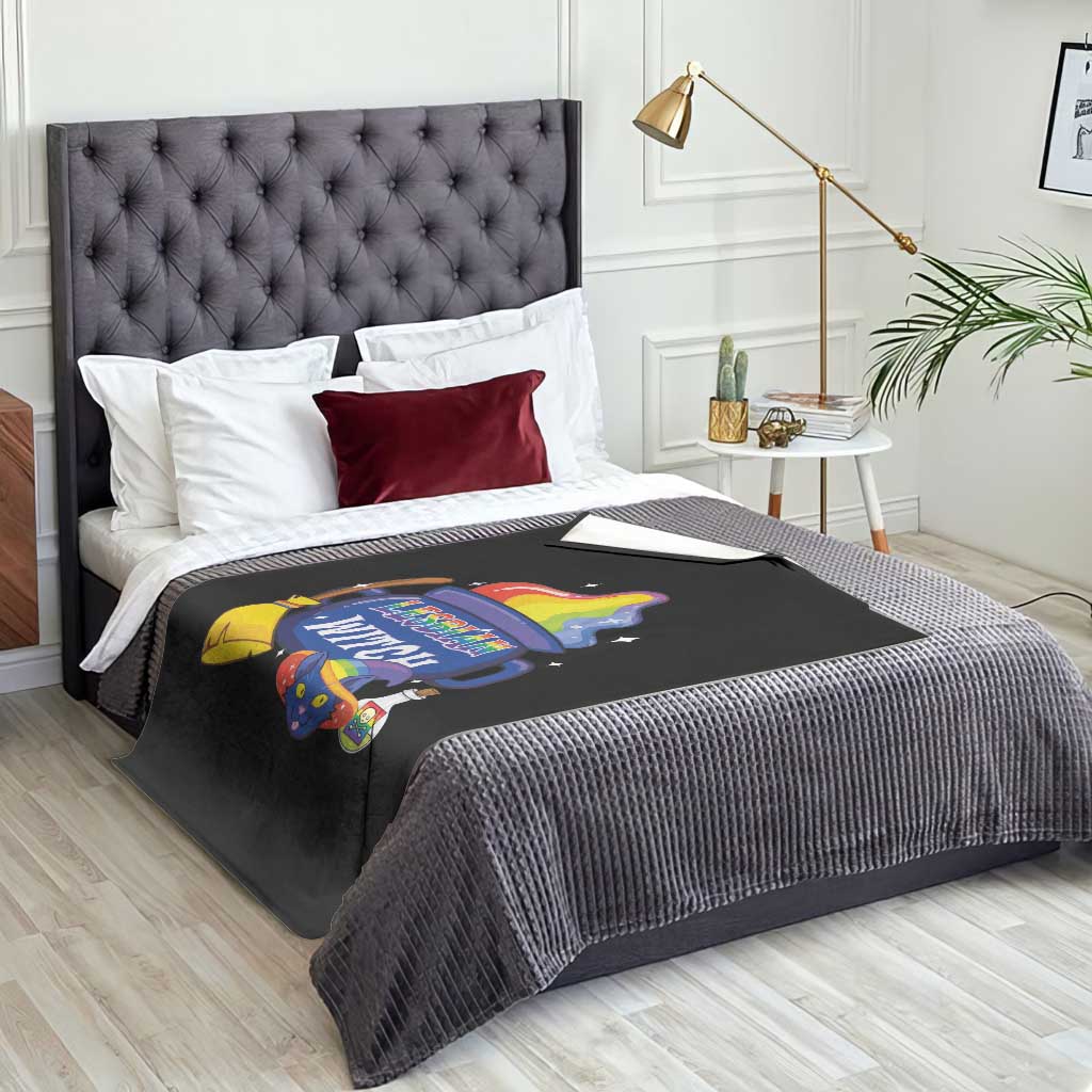 Funny Halloween LGBT Throw Blanket I'm The Lesbian Witch - Wonder Print Shop