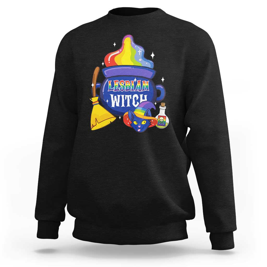 Funny Halloween LGBT Sweatshirt I'm The Lesbian Witch - Wonder Print Shop
