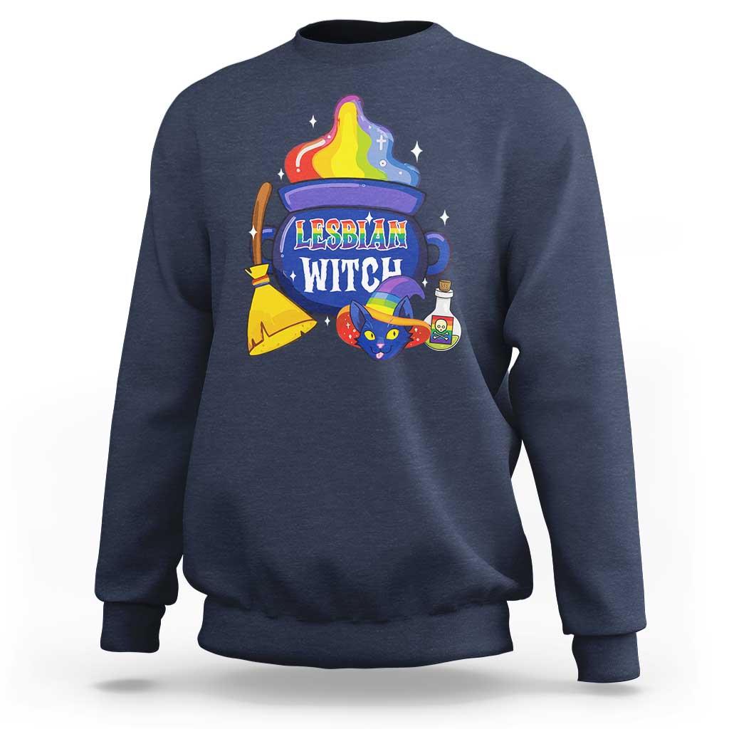 Funny Halloween LGBT Sweatshirt I'm The Lesbian Witch - Wonder Print Shop