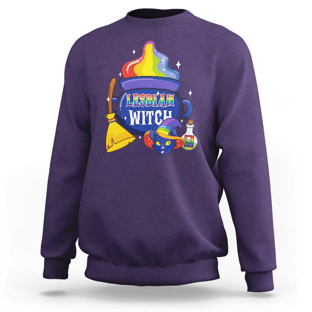Funny Halloween LGBT Sweatshirt I'm The Lesbian Witch - Wonder Print Shop