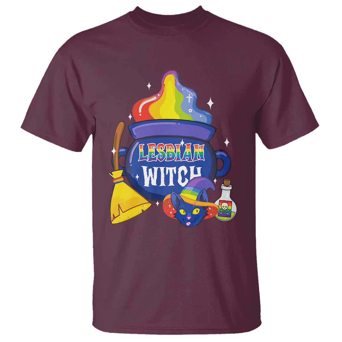 Funny Halloween LGBT T Shirt I'm The Lesbian Witch - Wonder Print Shop