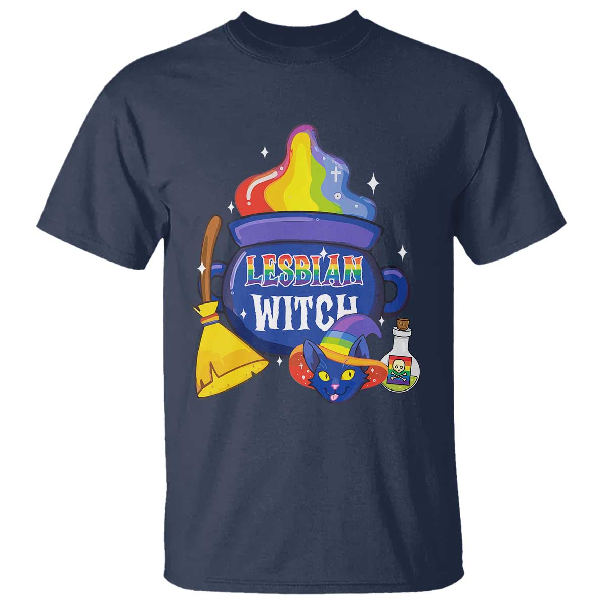 Funny Halloween LGBT T Shirt I'm The Lesbian Witch - Wonder Print Shop