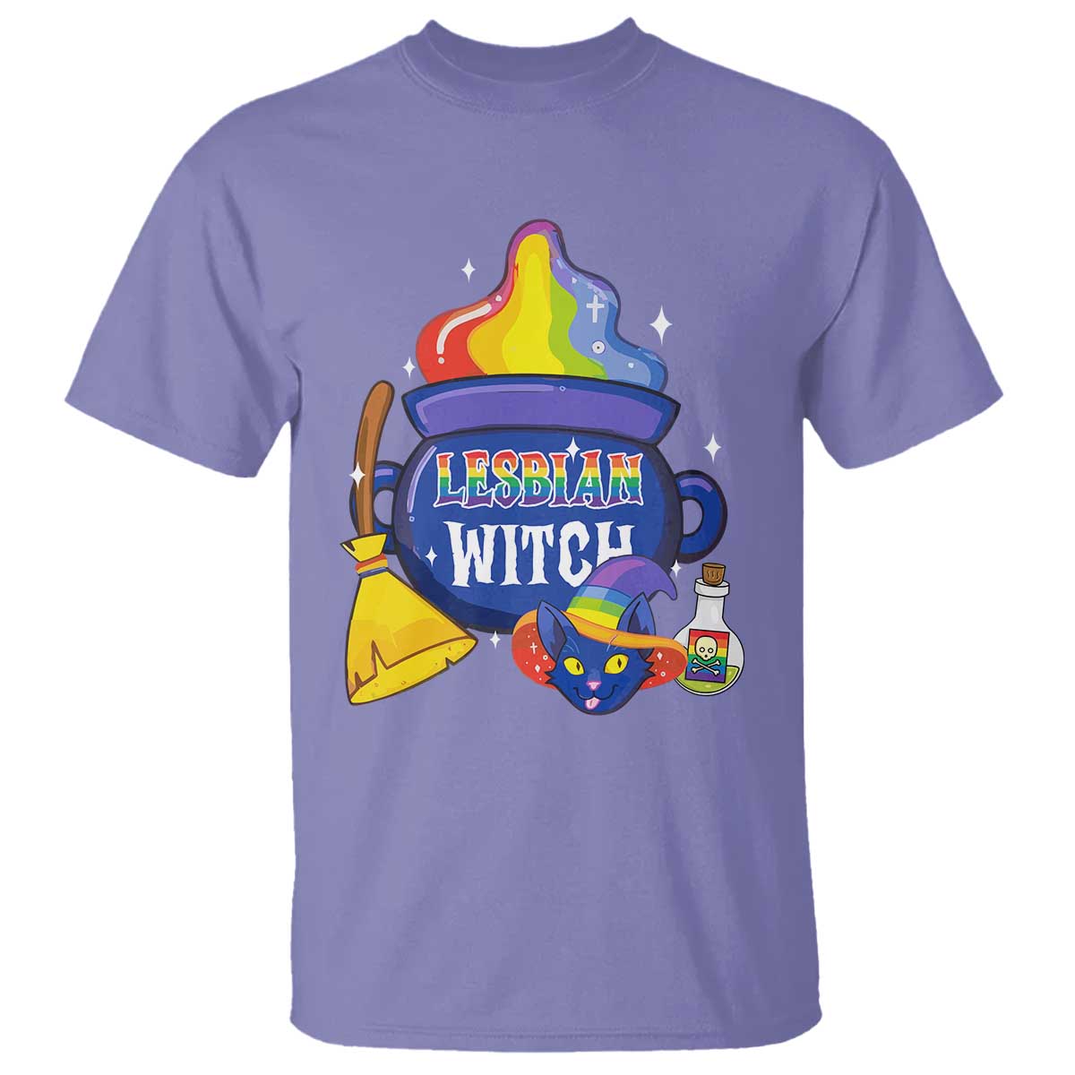Funny Halloween LGBT T Shirt I'm The Lesbian Witch - Wonder Print Shop