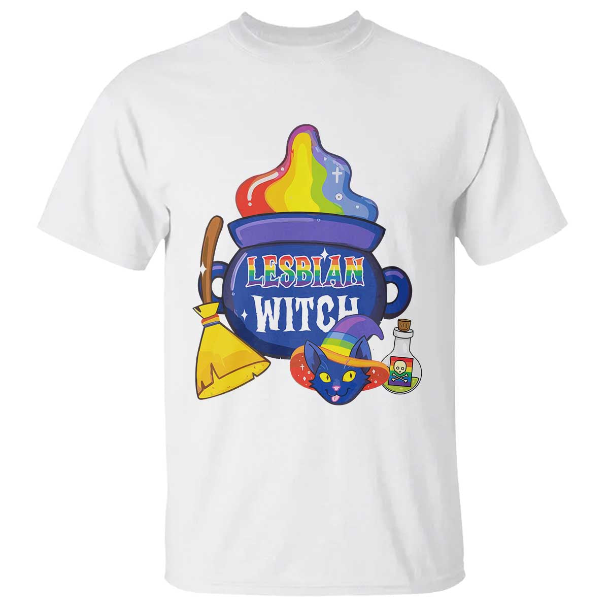 Funny Halloween LGBT T Shirt I'm The Lesbian Witch - Wonder Print Shop
