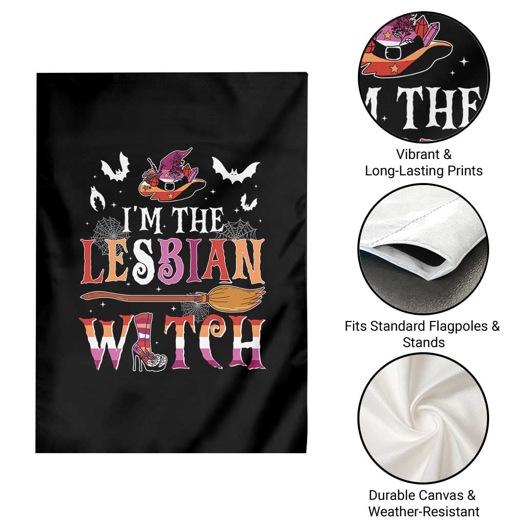 Funny Halloween LGBT Garden Flag I'm The Lesbian Witch Spooky Season - Wonder Print Shop