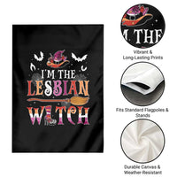 Funny Halloween LGBT Garden Flag I'm The Lesbian Witch Spooky Season - Wonder Print Shop