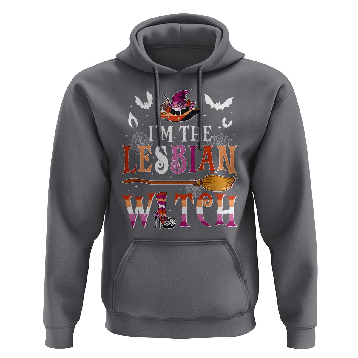 Funny Halloween LGBT Hoodie I'm The Lesbian Witch Spooky Season