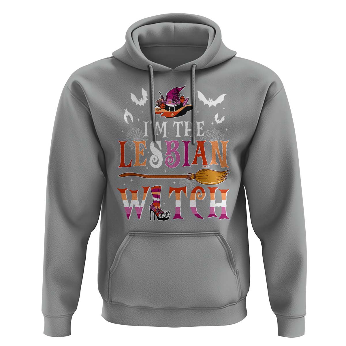 Funny Halloween LGBT Hoodie I'm The Lesbian Witch Spooky Season