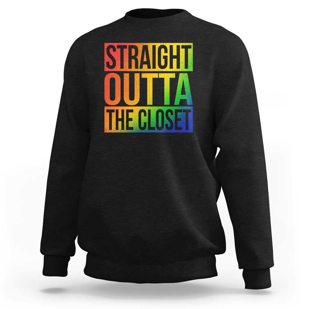 Straight Outta The Closet LGBT Come Out Sweatshirt - Wonder Print Shop