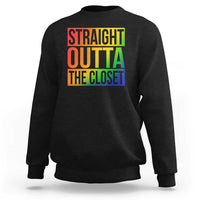 Straight Outta The Closet LGBT Come Out Sweatshirt - Wonder Print Shop
