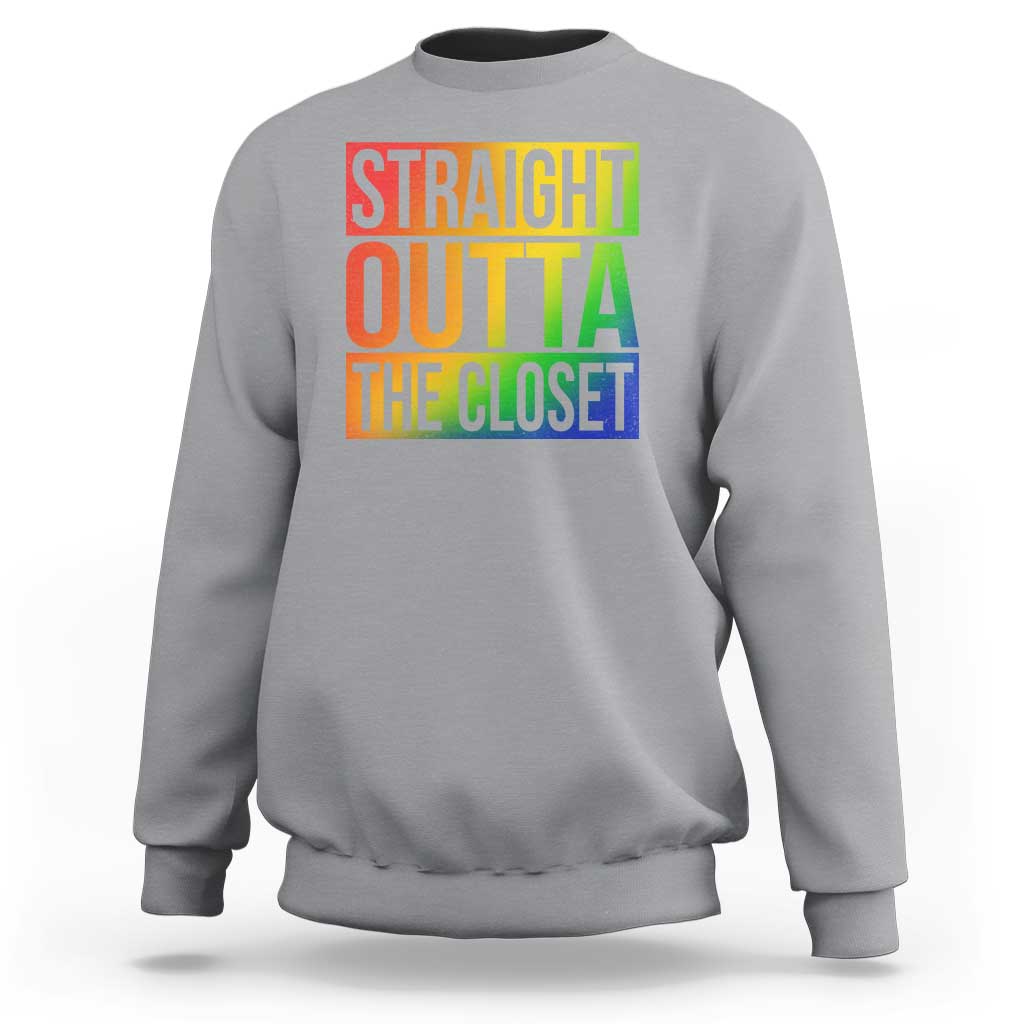 Straight Outta The Closet LGBT Come Out Sweatshirt - Wonder Print Shop
