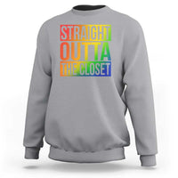 Straight Outta The Closet LGBT Come Out Sweatshirt - Wonder Print Shop