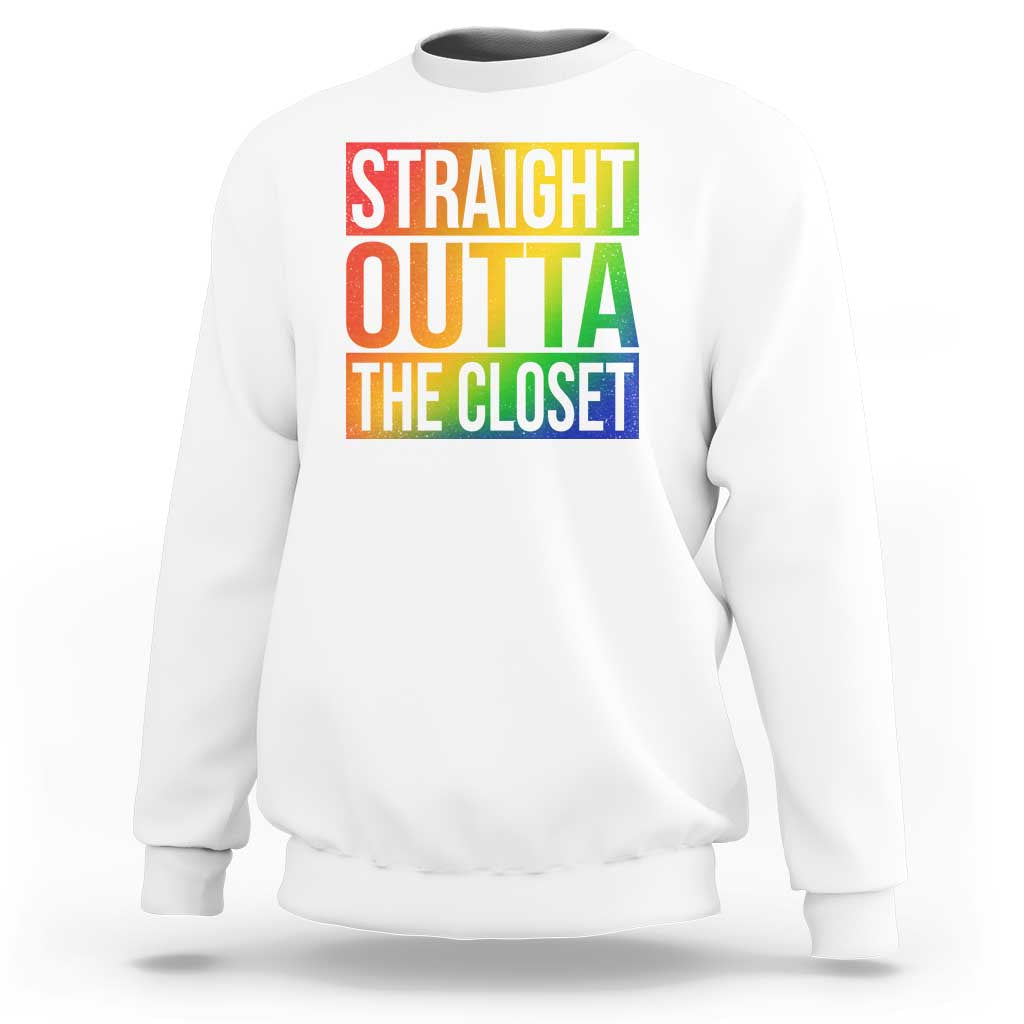 Straight Outta The Closet LGBT Come Out Sweatshirt - Wonder Print Shop
