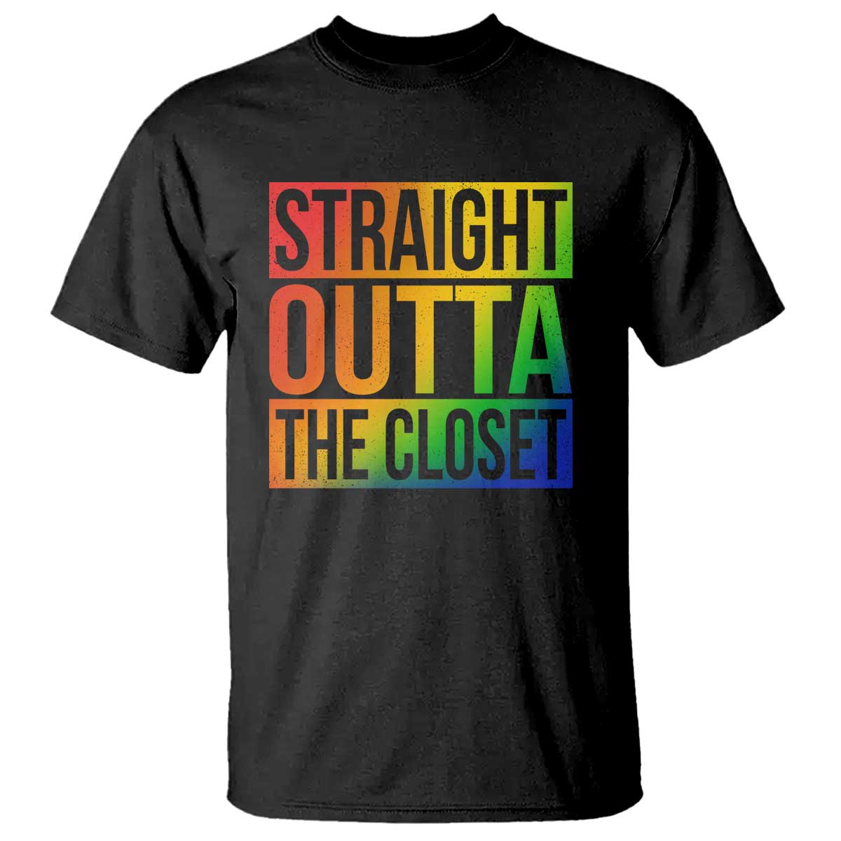 Straight Outta The Closet LGBT Come Out T Shirt - Wonder Print Shop