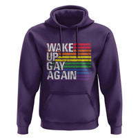 Funny LGBT Pride Hoodie Wake Up Gay Again