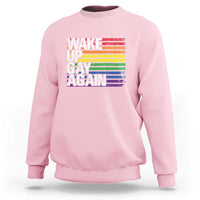 Funny LGBT Pride Sweatshirt Wake Up Gay Again - Wonder Print Shop