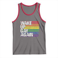 Funny LGBT Pride Tank Top Wake Up Gay Again