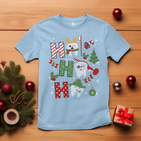 Dentist Christmas Ho Ho Ho Funny Tooth Dental T Shirt - Wonder Print Shop