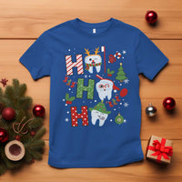 Dentist Christmas Ho Ho Ho Funny Tooth Dental T Shirt - Wonder Print Shop