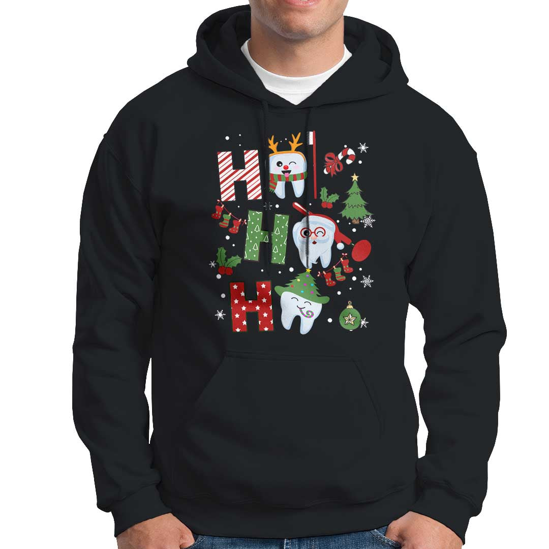 Dentist Christmas Ho Ho Ho Funny Tooth Dental Hoodie - Wonder Print Shop