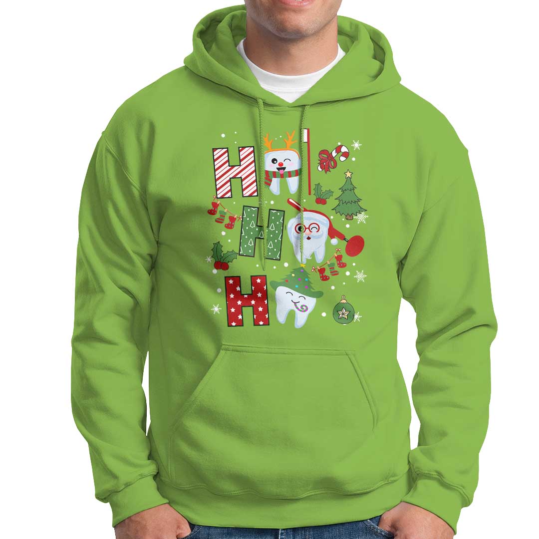 Dentist Christmas Ho Ho Ho Funny Tooth Dental Hoodie - Wonder Print Shop