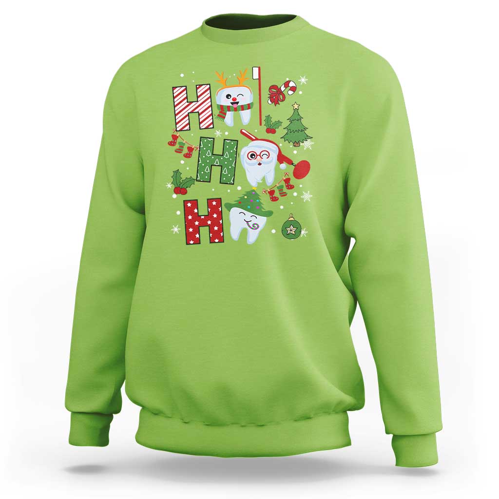 Dentist Christmas Ho Ho Ho Funny Tooth Dental Sweatshirt - Wonder Print Shop