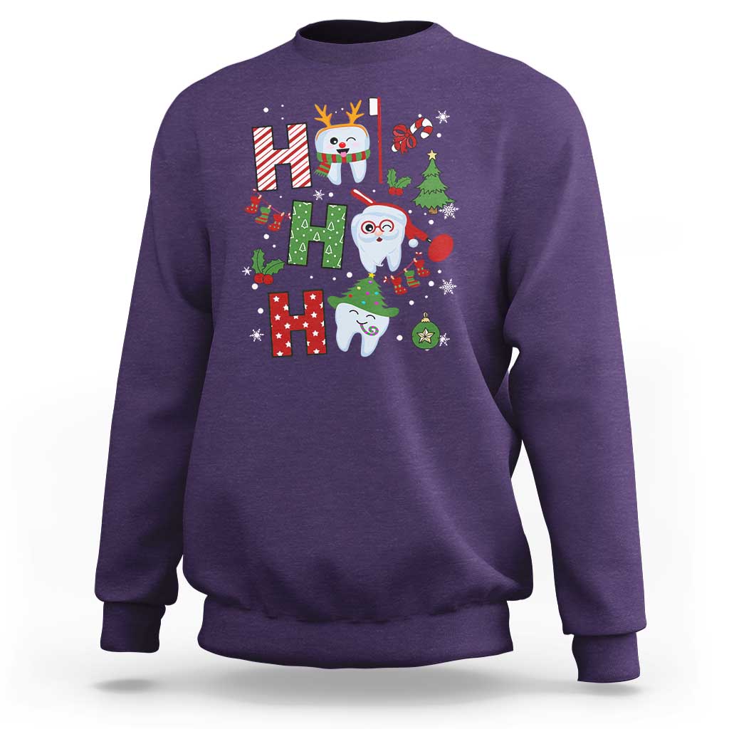 Dentist Christmas Ho Ho Ho Funny Tooth Dental Sweatshirt - Wonder Print Shop
