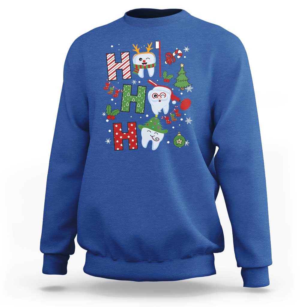 Dentist Christmas Ho Ho Ho Funny Tooth Dental Sweatshirt - Wonder Print Shop
