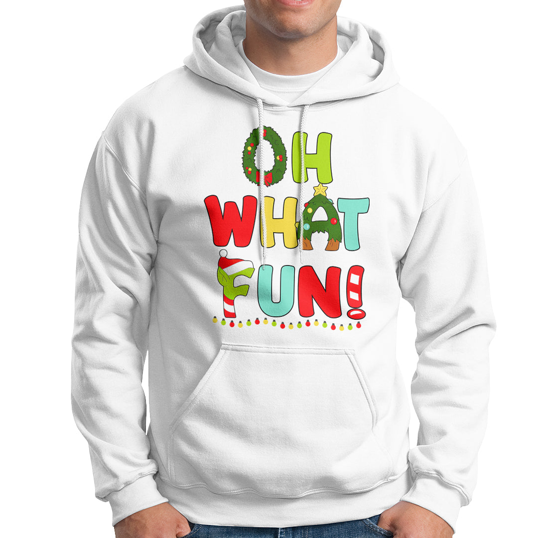 Oh What Fun Christmas Tree Candy Cane Hoodie - Wonder Print Shop