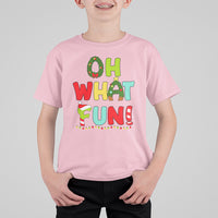 Oh What Fun Christmas Tree Candy Cane T Shirt For Kid - Wonder Print Shop