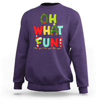 Oh What Fun Christmas Tree Candy Cane Sweatshirt - Wonder Print Shop