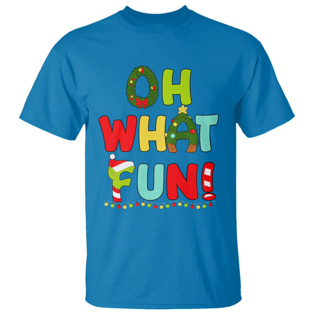 Oh What Fun Christmas Tree Candy Cane T Shirt - Wonder Print Shop