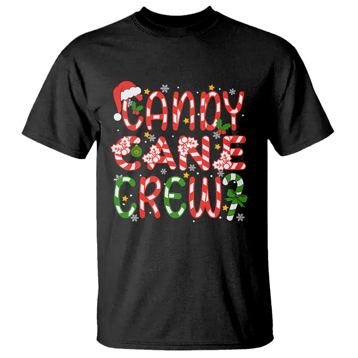 Candy Cane Crew Friend Squad Matching Christmas T Shirt - Wonder Print Shop