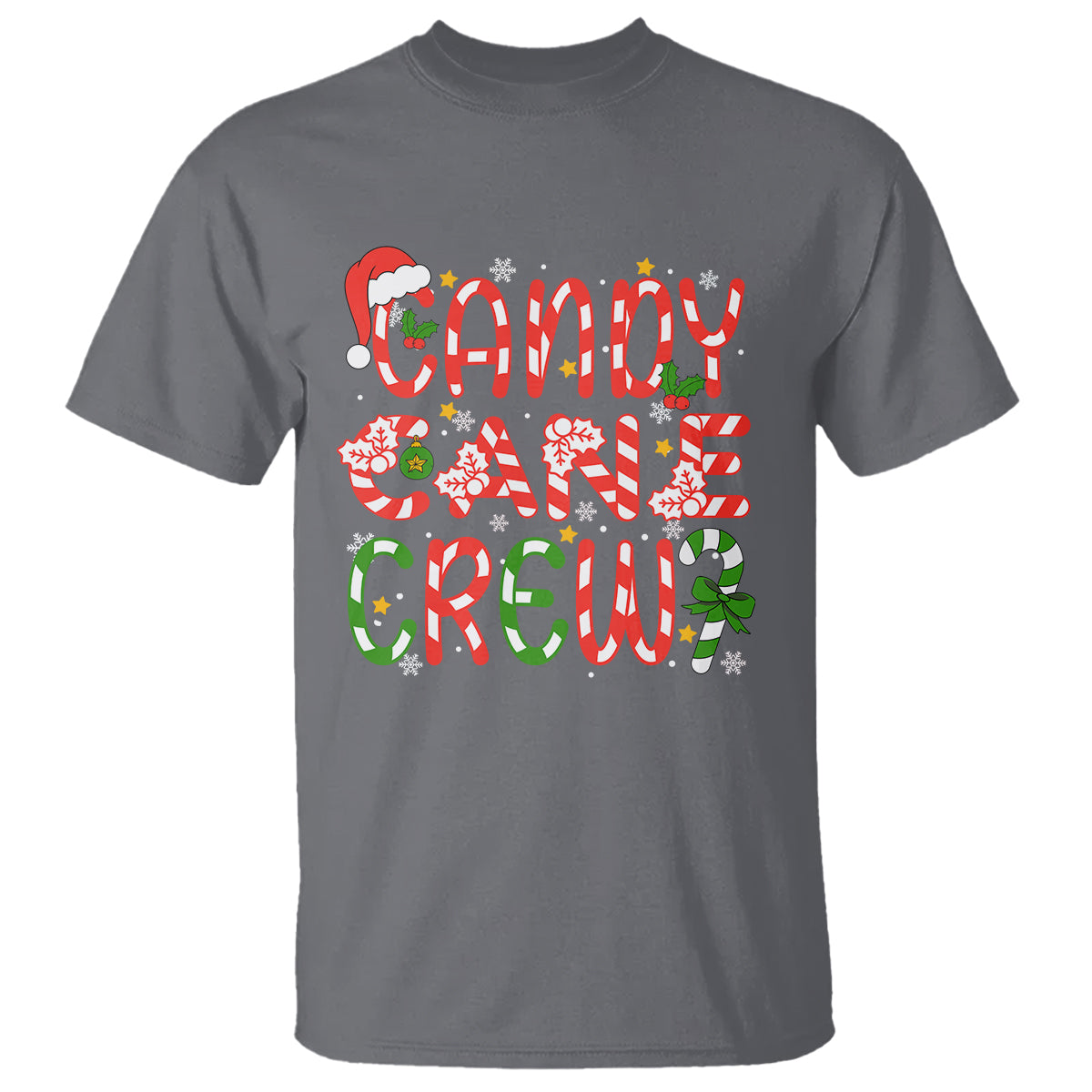 Candy Cane Crew Friend Squad Matching Christmas T Shirt - Wonder Print Shop