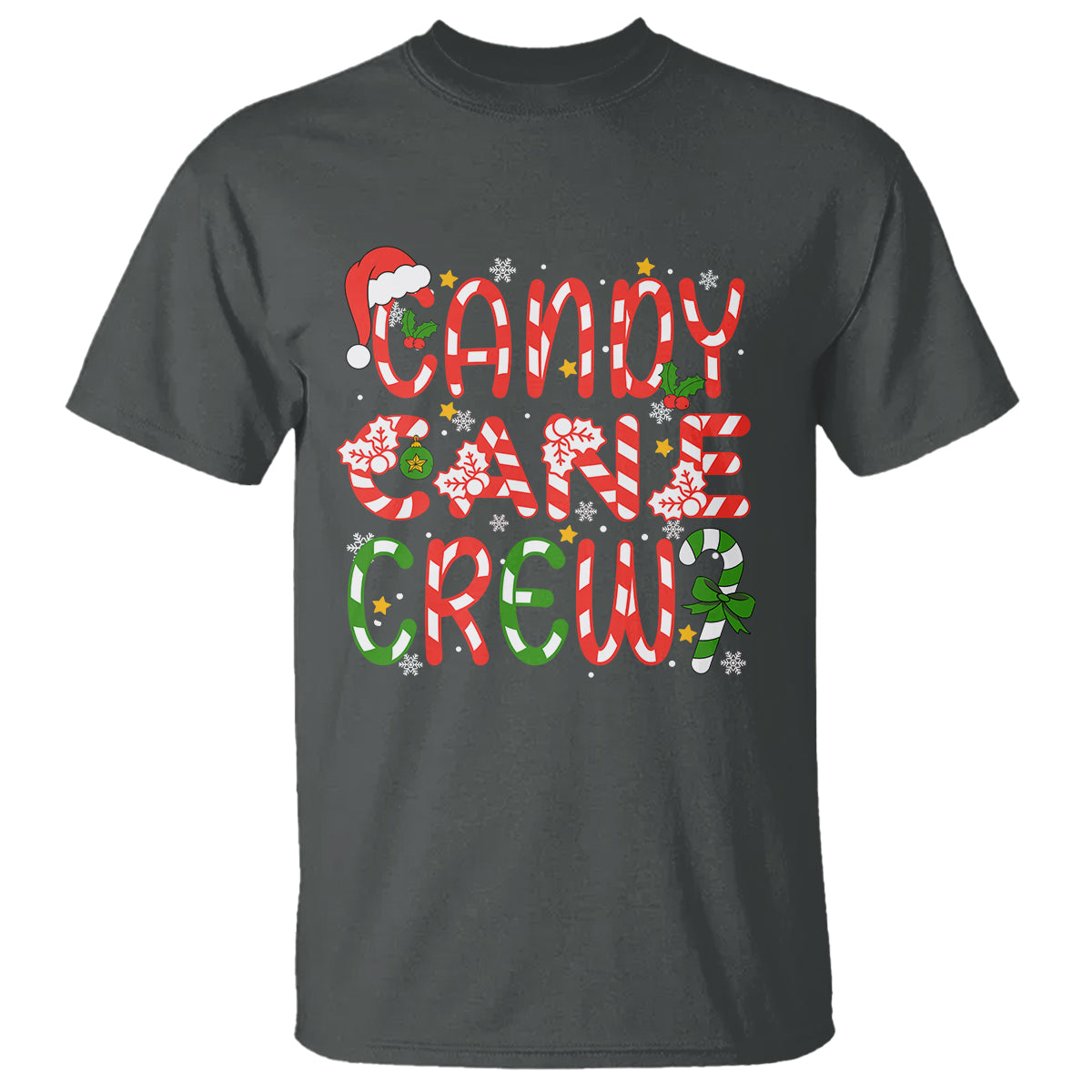 Candy Cane Crew Friend Squad Matching Christmas T Shirt - Wonder Print Shop
