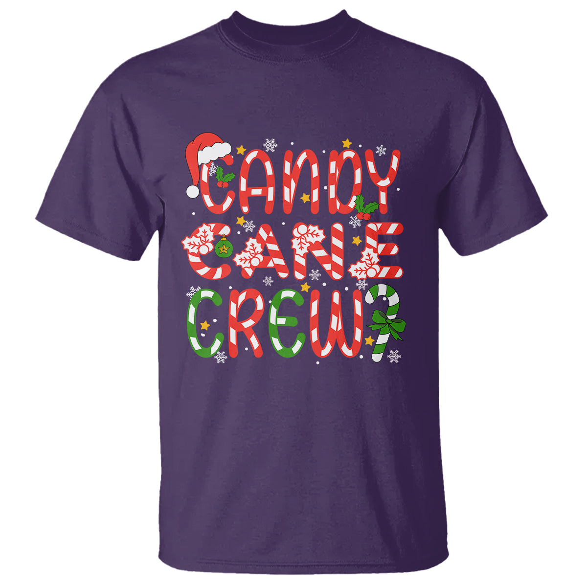Candy Cane Crew Friend Squad Matching Christmas T Shirt - Wonder Print Shop