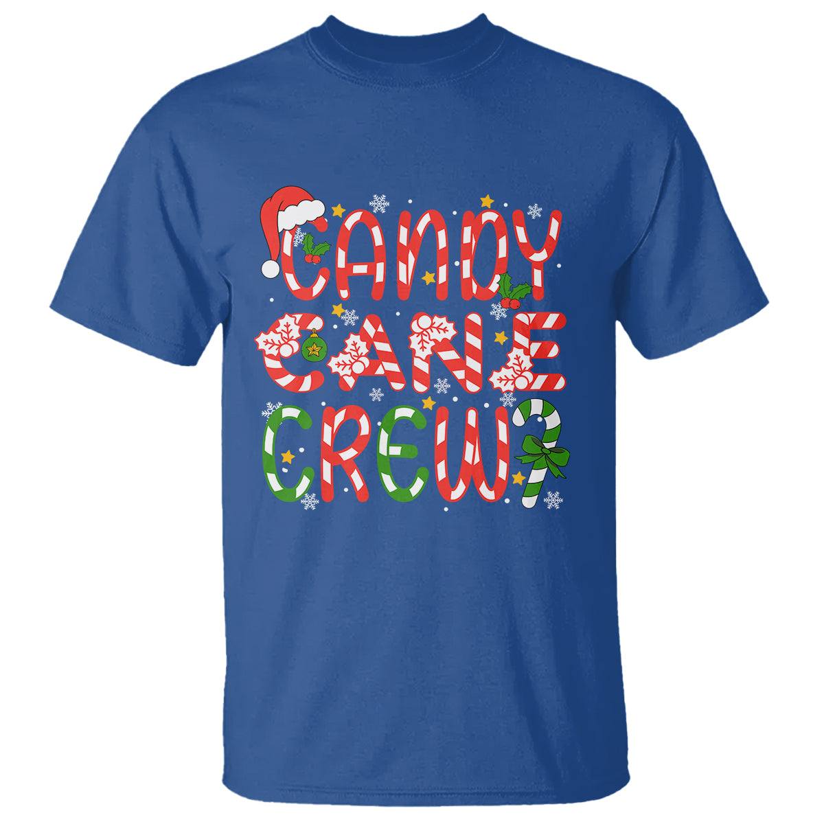 Candy Cane Crew Friend Squad Matching Christmas T Shirt - Wonder Print Shop