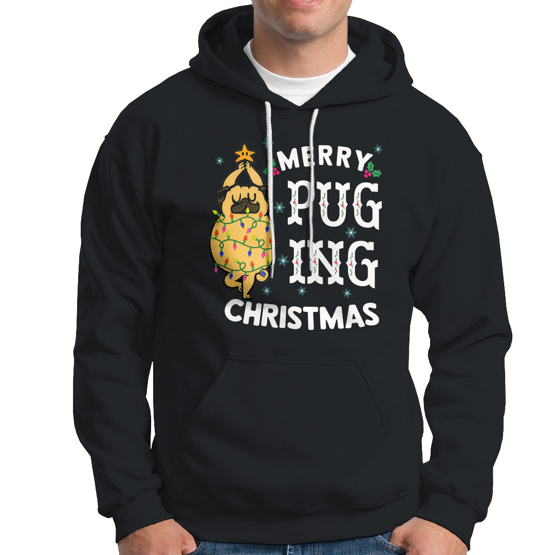Merry Pugging Christmas Dog Pugmas Pug Xmas Hoodie - Wonder Print Shop