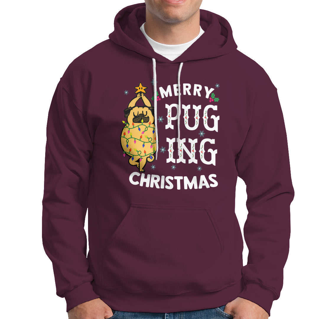 Merry Pugging Christmas Dog Pugmas Pug Xmas Hoodie - Wonder Print Shop