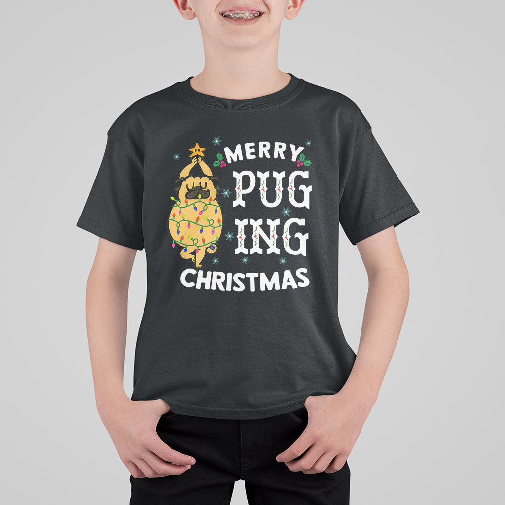Merry Pugging Christmas Dog Pugmas Pug Xmas T Shirt For Kid - Wonder Print Shop