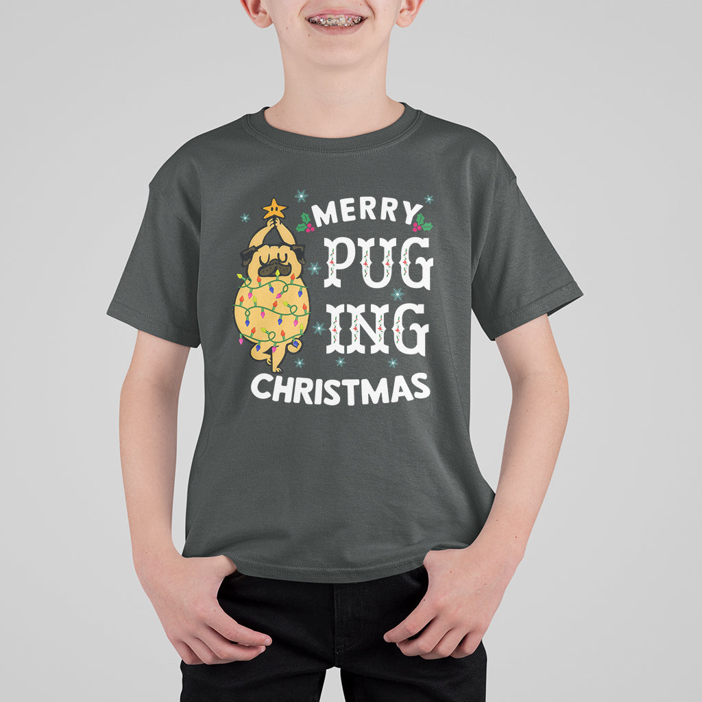 Merry Pugging Christmas Dog Pugmas Pug Xmas T Shirt For Kid - Wonder Print Shop