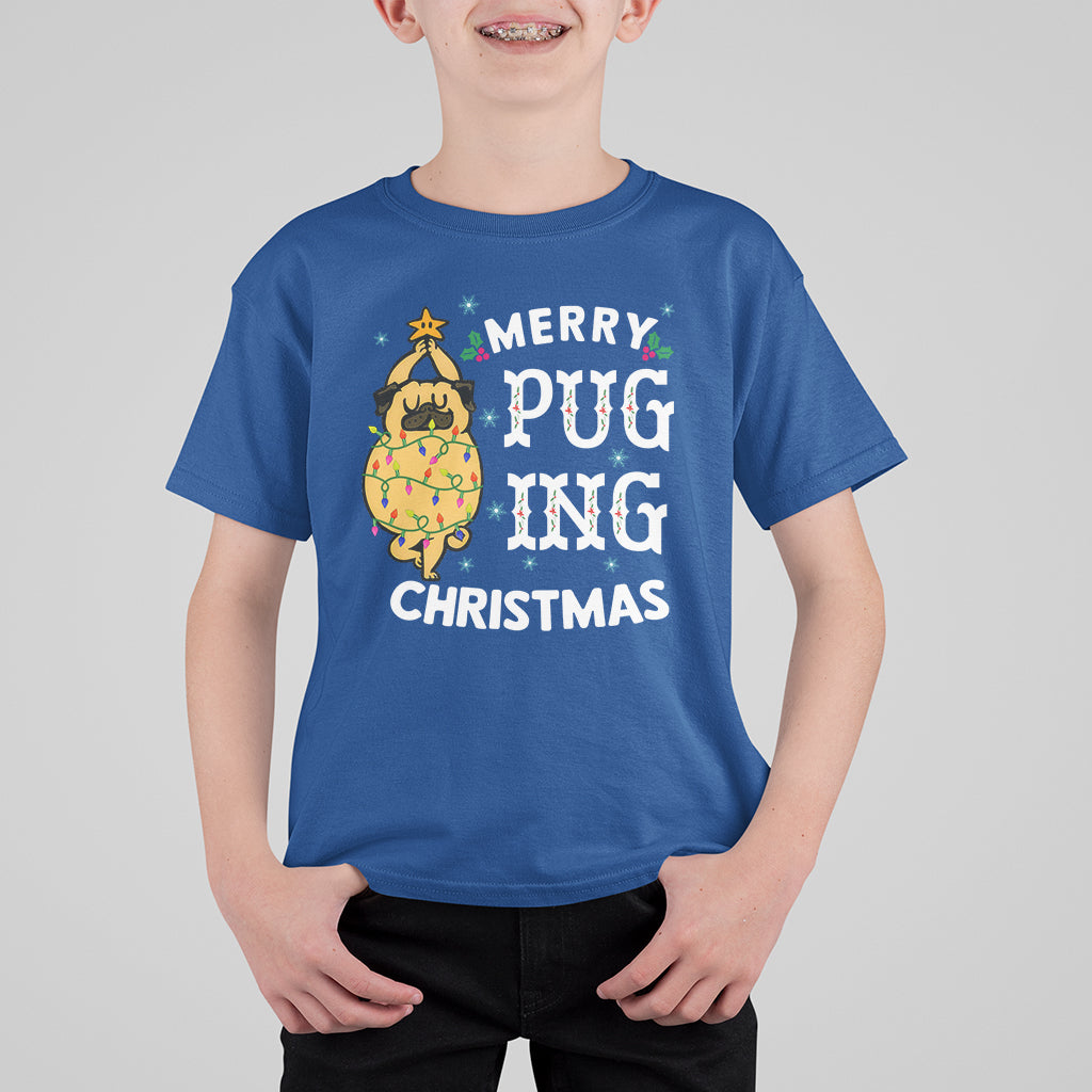 Merry Pugging Christmas Dog Pugmas Pug Xmas T Shirt For Kid - Wonder Print Shop