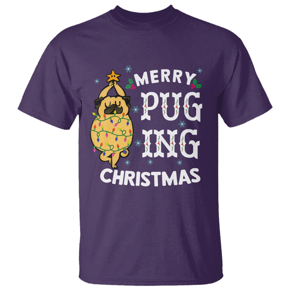 Merry Pugging Christmas Dog Pugmas Pug Xmas T Shirt - Wonder Print Shop