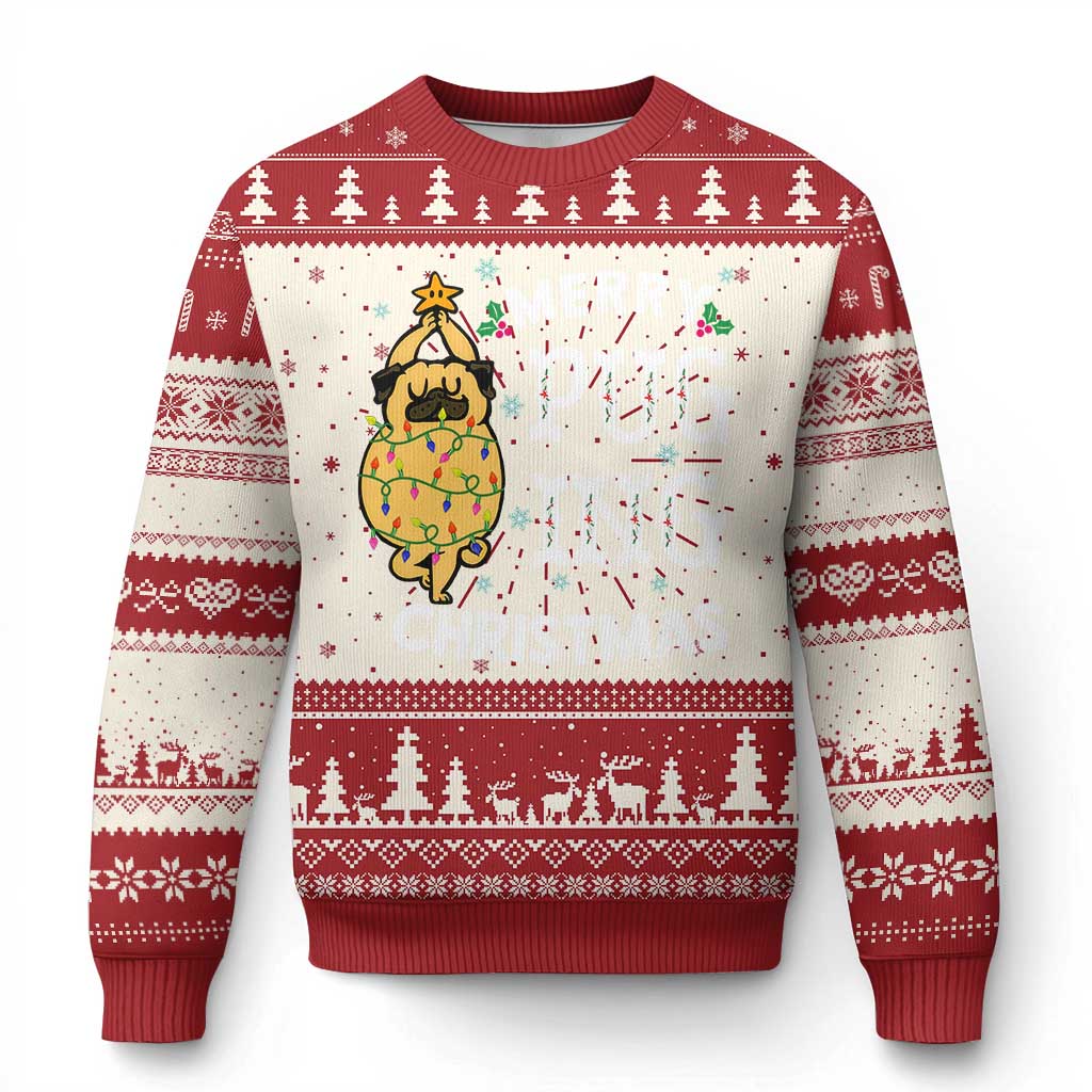Funny Merry Pugging Christmas Dog Pugmas Pug Ugly Christmas Sweater - Wonder Print Shop