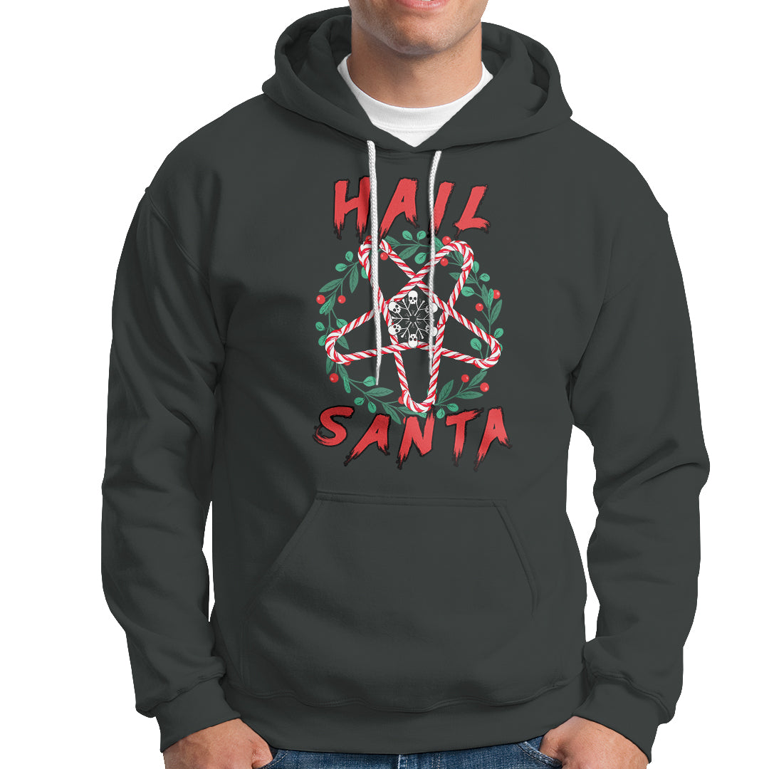 Hail Santa Krampus Ugly Christmas Candy Star Hoodie - Wonder Print Shop