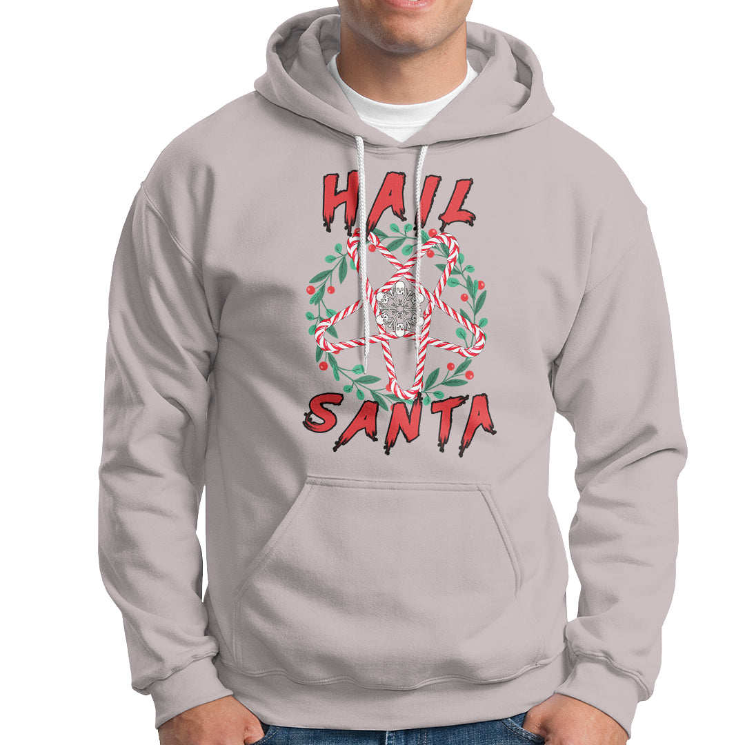 Hail Santa Krampus Ugly Christmas Candy Star Hoodie - Wonder Print Shop