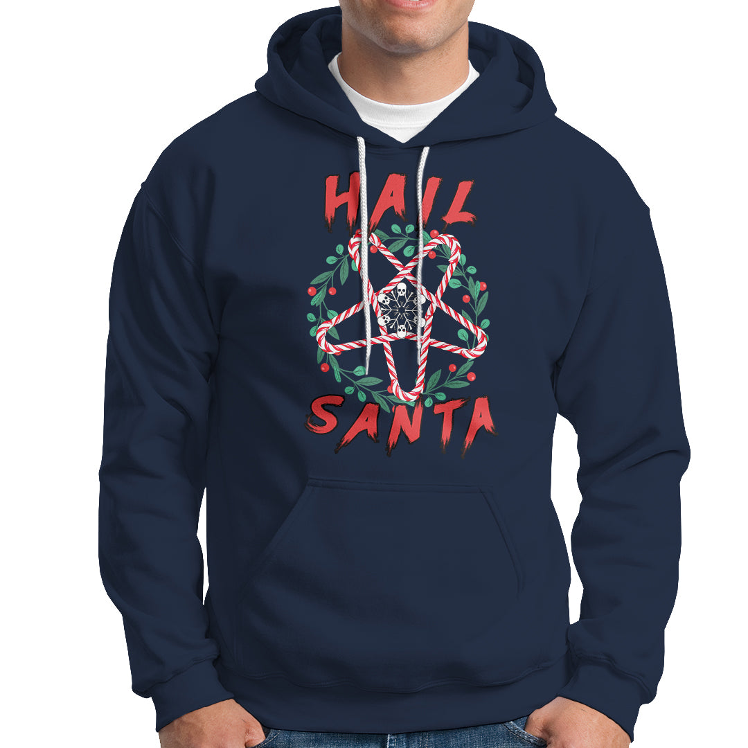 Hail Santa Krampus Ugly Christmas Candy Star Hoodie - Wonder Print Shop